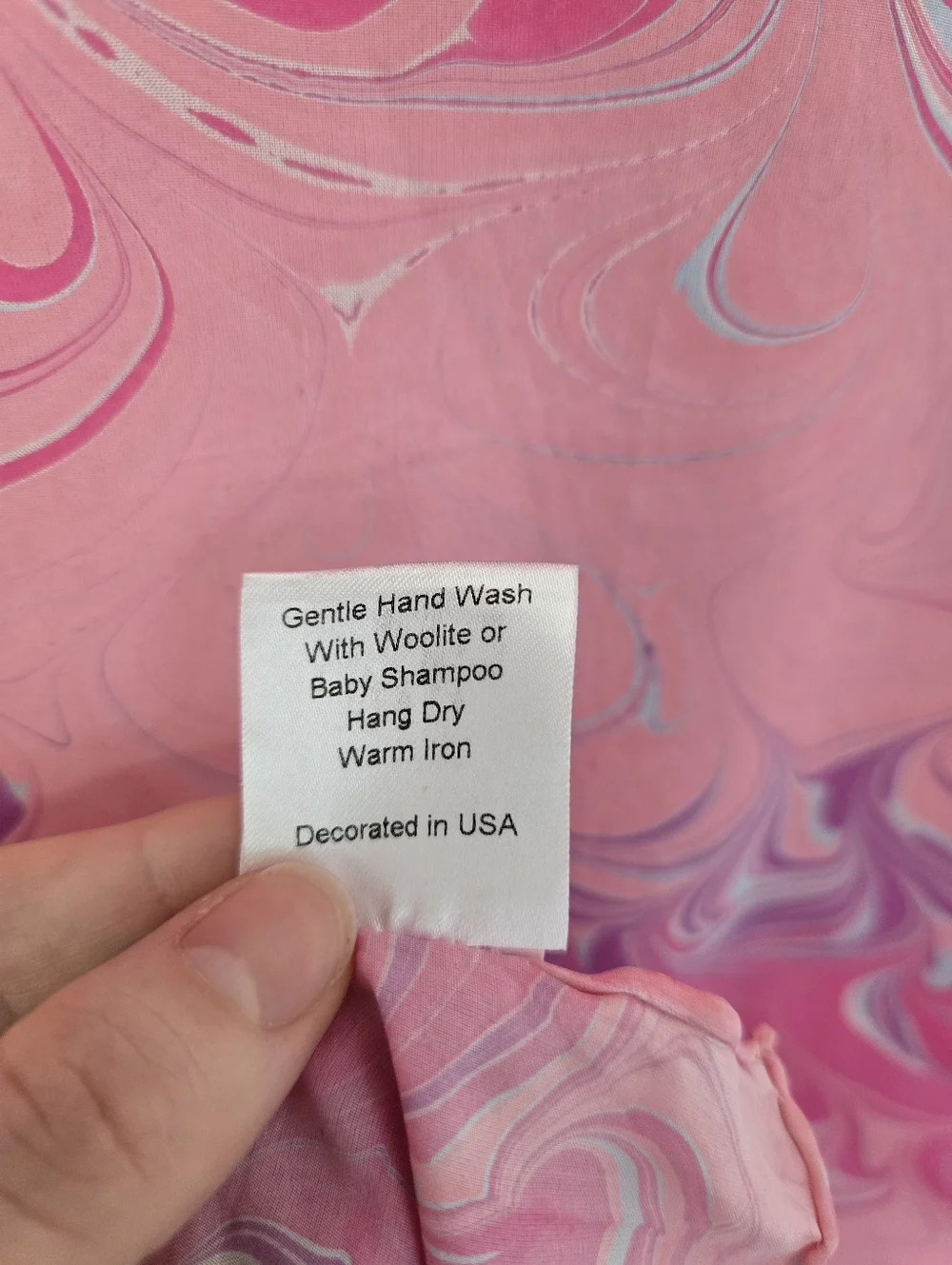 Women's 100% Silk Scarf Pink Marble Print Art To Wear Artsy Barbiecore Accessory